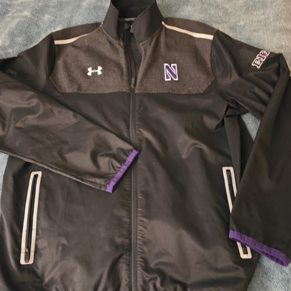 Northwestern University Wildcats Under Armour Adult Zip Up Jacket BIG 10 Logo